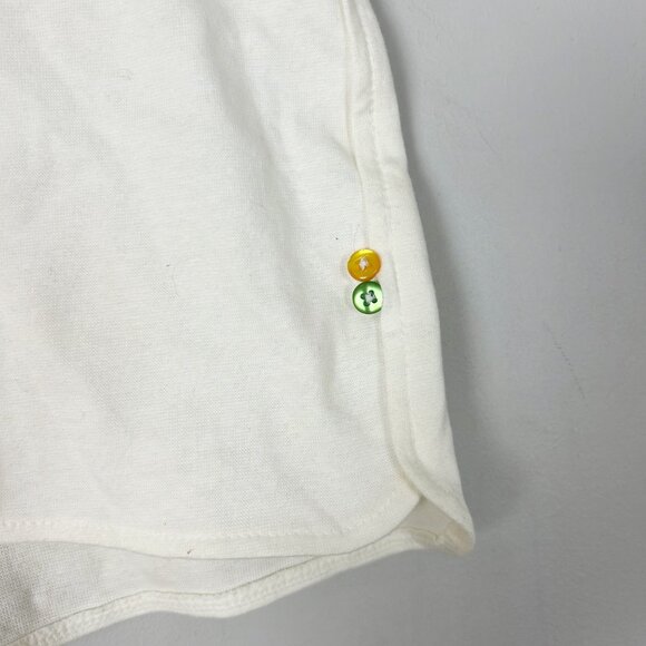 Y2K No Boundaries White Knit Shorts Striped Waistband Retro Sporty Size Medium J - Picture 3 of 4